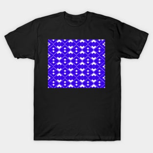 Abstract geometric pattern - blue and white. T-Shirt